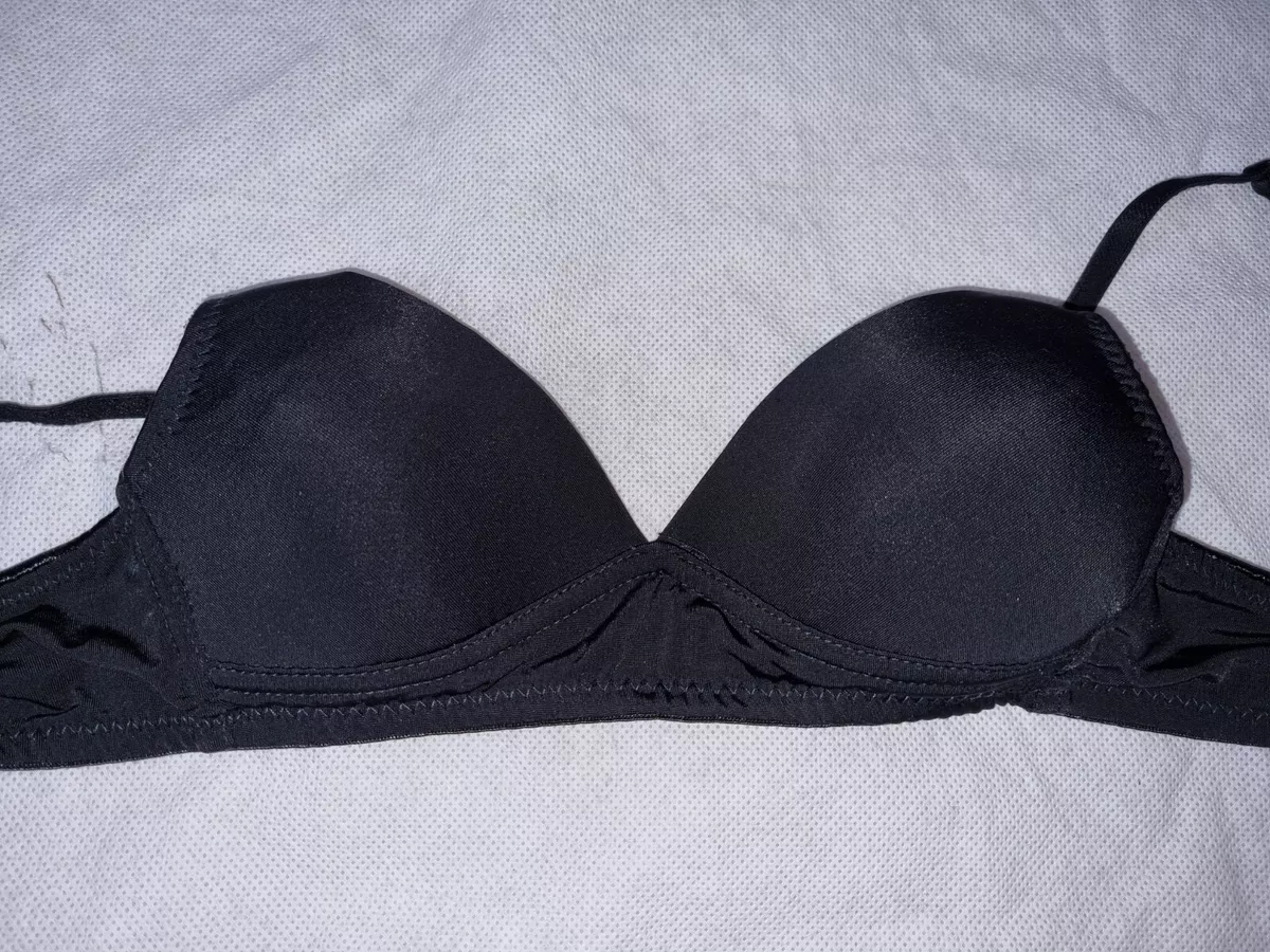 Gorgeous black PEACOCKS padded wirefree Bra Size 28AA