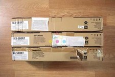3 Genuine Sharp MX-M2630,M2651,M3050,M3051 Black Toners MX560NT, MX-560NT