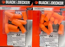 Black & Decker Disposable Foam Ear Plugs / 12  Pairs 