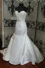 S558W DAVID TUTERA 213242 SZ 10 IVORY $1122  FIT FLARE   WEDDING DRESS GOWN