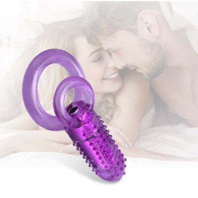 Vibrating Penis Cock Ring Dual Clit Stimulator Couple Sex Toys For Men  Enhancer | eBay