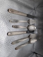 National Airlines Cutlery Silverplate 2 3 Piece Set  Silverware Knife Fork Spoon