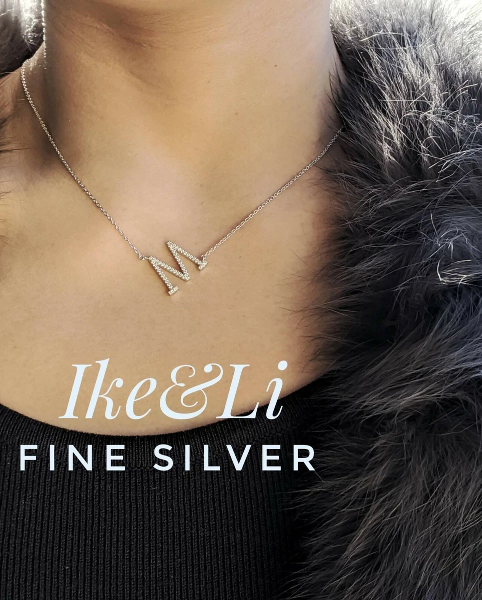 Cubic zirconia hotsell initial necklace
