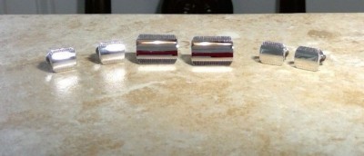 Dolan Bullock wedding formal coin edge  sterling silver Cuff Links & STUD SET