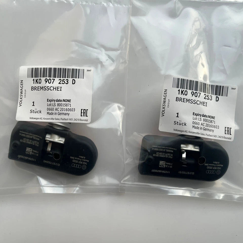 4Pcs OEM 1K0907253D TPMS Tire Pressure Monitoring Sensor for AUDI VOLKSWAGEN NEW - Image 2 of 3