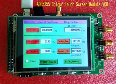 ADF5355 Colour Touch Screen Module VCO Microwave Frequency Synthesizer PLL