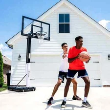 60 In. Acrylic Adjustable Height Portable Spalding Basketball Hoop System Slam B