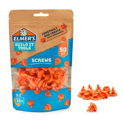 Elmer s Build It Tools, Screw Set for Cardboard Creations, 50 Count-NEW