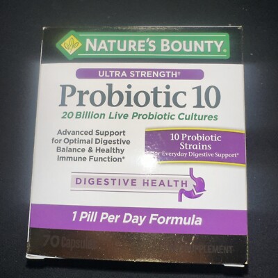 Nature's Bounty Ultra Strength Probiotic 10, 70 Capsules