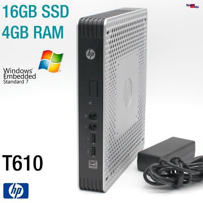 ワークステーション HP t610 Thin Client HP Thin Client T610 Computer PC RS-232 Windows 7 Embedded W7E 16GB