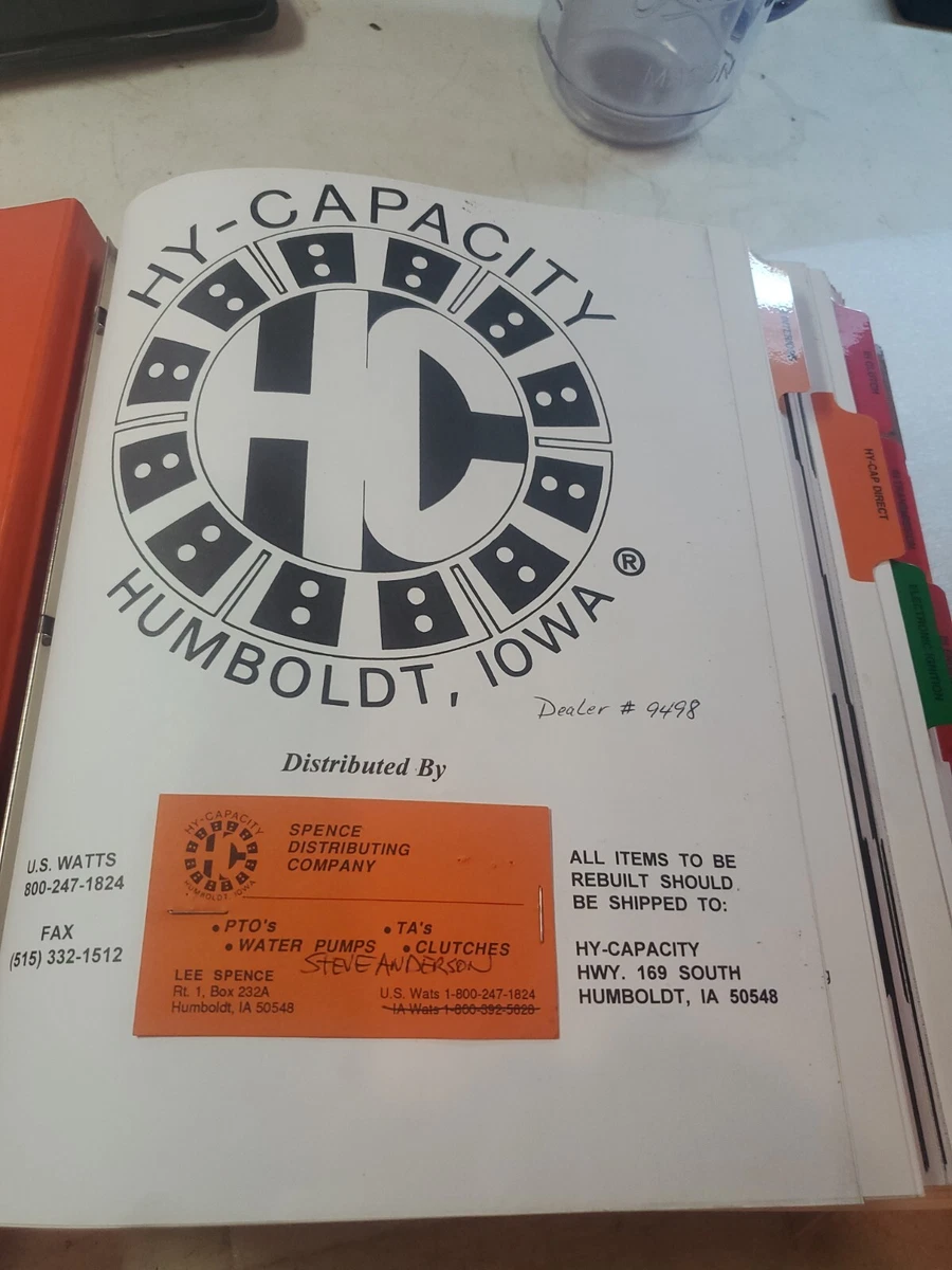 Hy Capacity HUMBOLDT IOWA TRACTOR Dealer Huge Parts Catalog Vintage | eBay