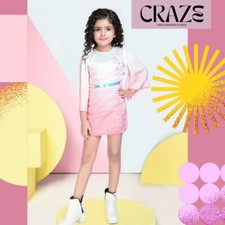 Pink Pleated Sequin - Girls - Long Sleeves - Sizes 4T to 12 Party Holiday SALE