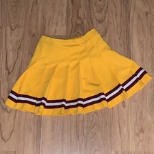 Vintage Bristol Brand Cheerleading Juniors Medium Skirt Yellow And Maroon SSJ