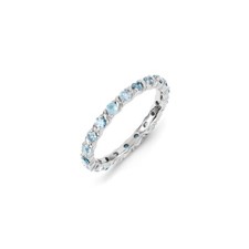 Sterling Silver Stackable Expressions Blue Topaz Ring