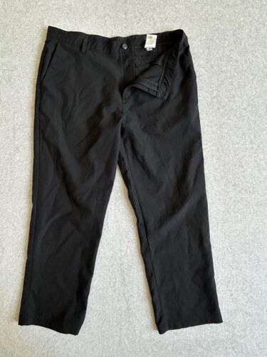 Adidas Pants Mens 38x30 Black Golf Straight Performance Climacool Stretch Casual - Picture 2 of 15
