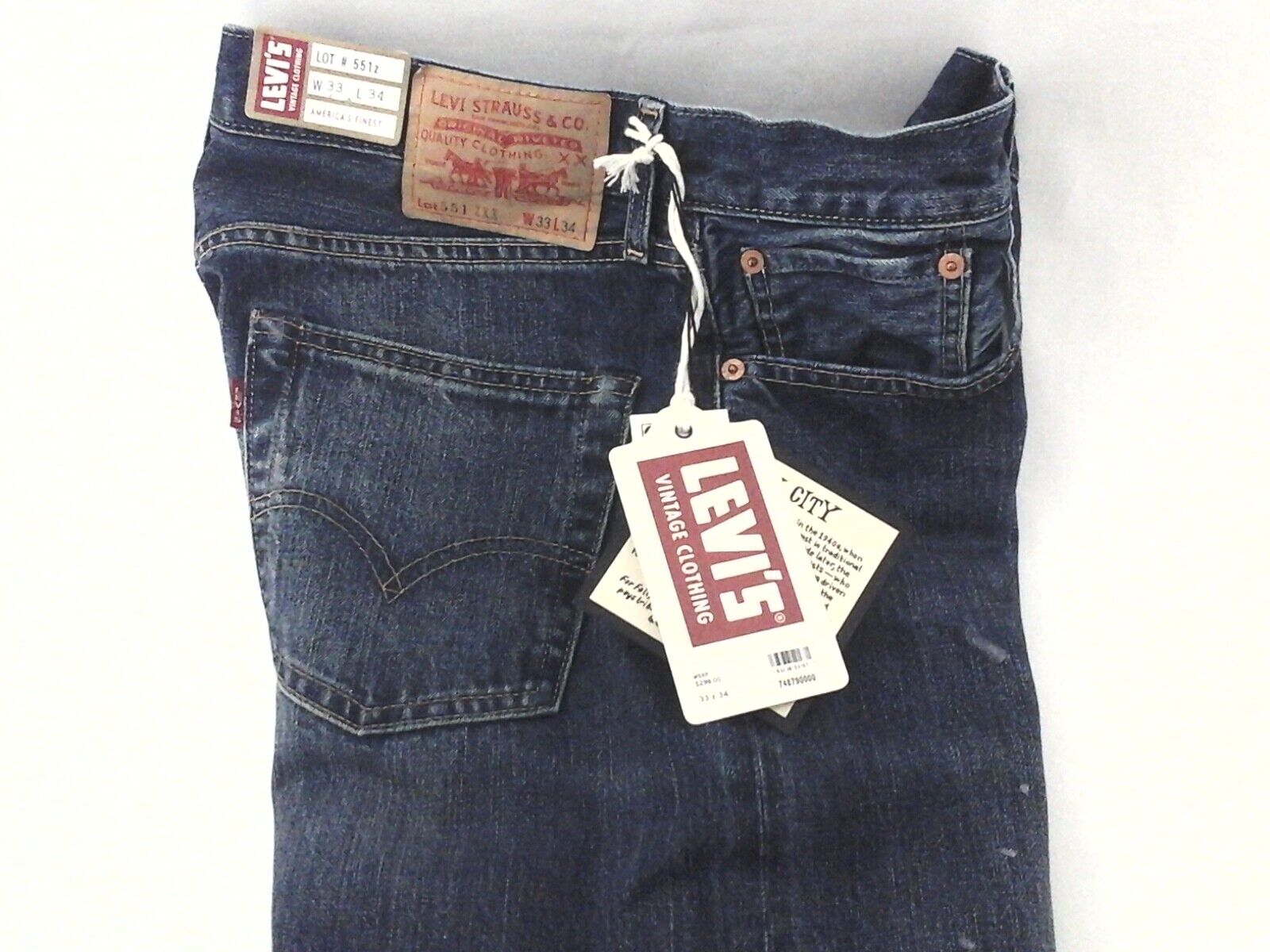 LEVI'S Vintage LVC 551 ZXX 1961 Big E Red Line Selvedge Jeans Folk LEVI'S Vintage LVC 551 ZXX 1961 Big E Red Line Selvedge Jeans Folk