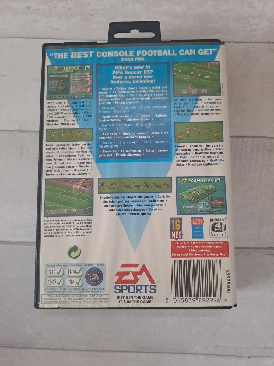 FIFA 95 SOCCER PAL SEGA MEGA DRIVE SPORTS COMPLETE | eBay UK