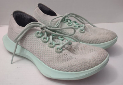 Allbirds Tree Dashers Men's Size 10 Grey/Mint Athletic Running Shoes Sneakers