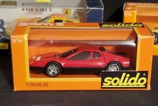 Vintage Solido Red Ferrari 512 BB #44 Die Cast Metal 1/43 in original box France