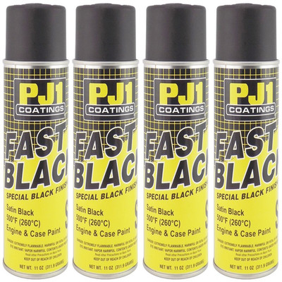 Pj1 16-Sat-4Pk Satin Black Engine Spray Paint 44 Oz 4 Pack