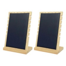Necklace Jewelry Display Stand with Leather Soft Mat Bamboo Jewelry Stand Hol...
