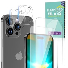 For iPhone 15 Pro 14 13 12 11 Pro Max Screen Protector Camera Lens Protector U.