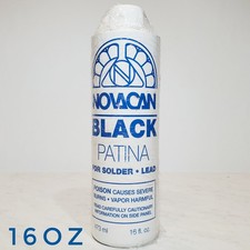 16 Oz Novacan Black Patina For Lead  Solder - Stained Glass Supplies