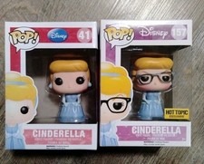 Funko Pop! Vinyl Disney Cinderella #41 Hot Topic Exclusive #157(NERD) Lot Bundle