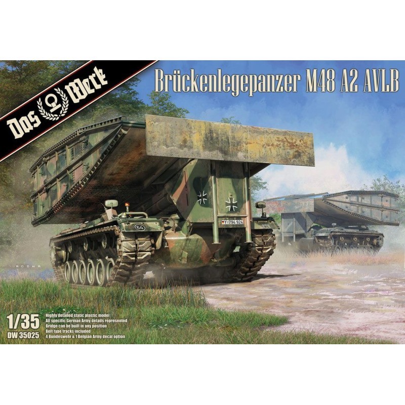 Char Brückenlegepanzer M48 A2 AVLB Das Werk DW35025 maquette de pont mobile militaire 1/35