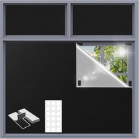 420D Blackout Blinds Stick On, 100% Blackout Curtain for Window, No Drill Blinds
