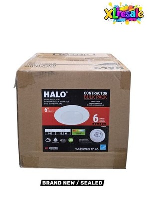 HALO HLCE 6 in. 3000K Integrated LED Recessed Light Trim Contractor Bulk 6 Pack