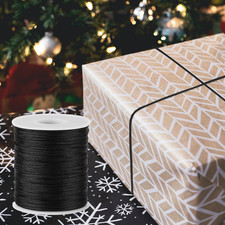 Black Nylon String Cord - 1MM 100 Yards Black Twine, Bracelet String