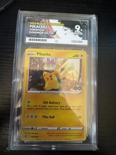 Pikachu #SWSH234 2022 BLACK STAR promo Slab Ace Mint 9