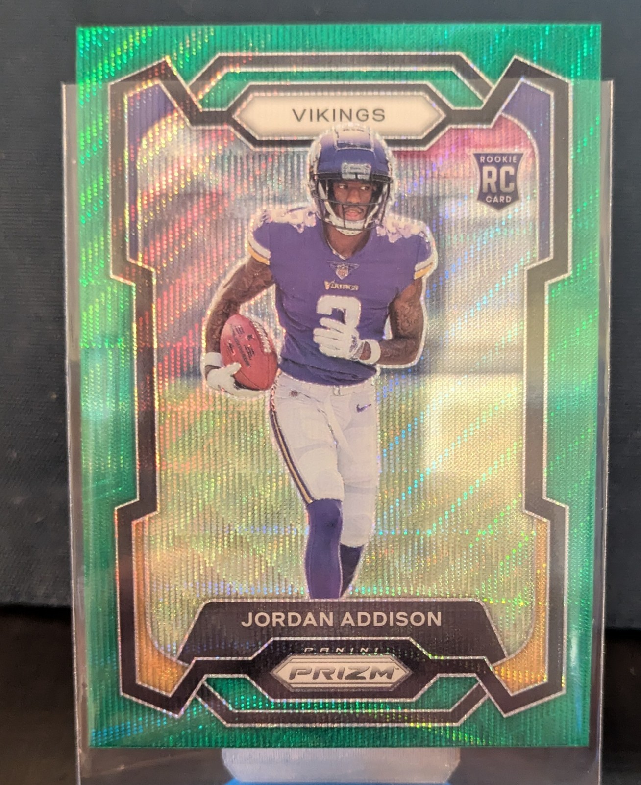 2023 Panini Prizm - Rookies Jordan Addison #368 Green Wave Prizm (RC)