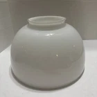VTG 10" Milk Glass Dome Lamp Shade 4.5" Top Opening For A Gas Lamp