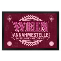 Wein Annahmestelle FußMatte XL In 40X60 Cm Mit Lustigem Spruch Und Weinmotiven