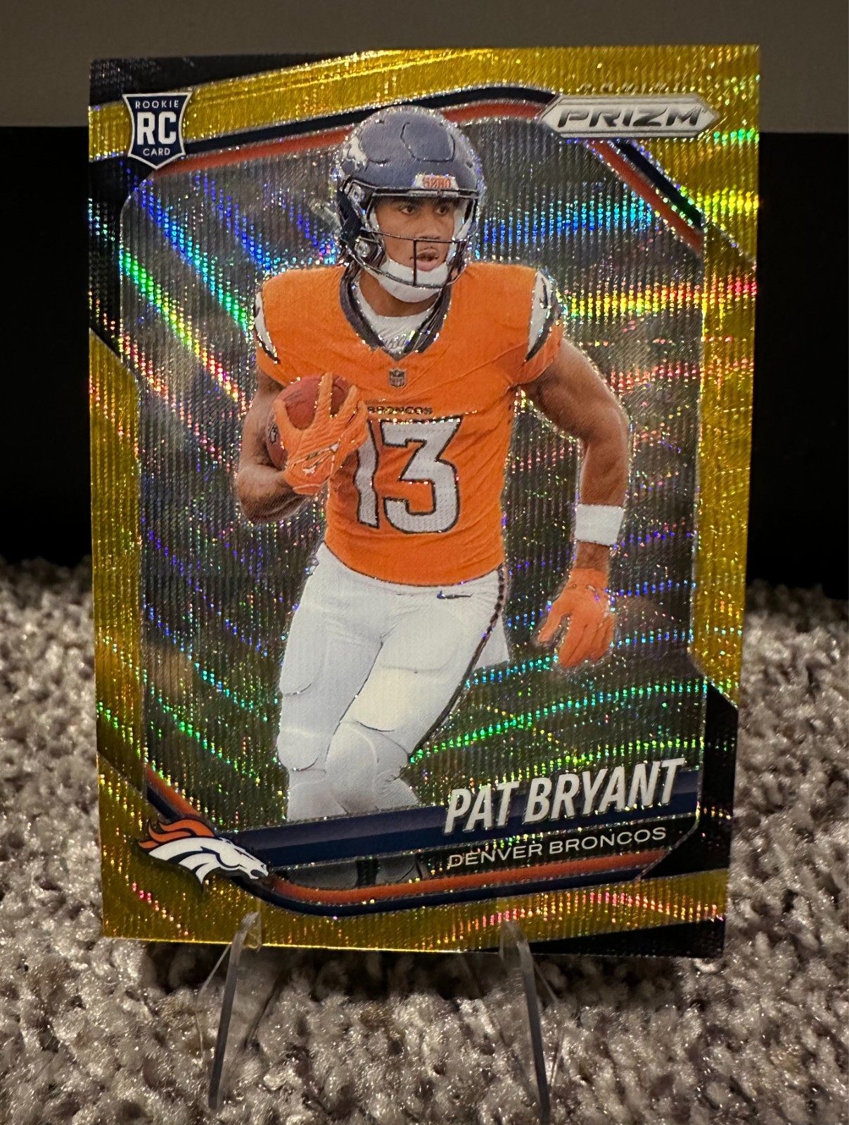 2025 Panini Prizm Football Pat Bryant True Gold RC 4/10
