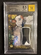 2016 Bowman Inception Aaron Judge Jumbo Patch Autographs Gold 1/25 RC BGS 8.5