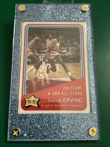 1972 Topps Style Julius Erving Virginia Squires All Star Variation Sky Blue Disp