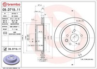 2X Brembo Bremsscheibe Prime Line - UV Coated 09.D719.11 FüR Lexus GS RC 200T