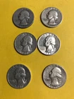 Group of 6 Washington Quarters, 1937-P, 1940-P, 2-1963-D, 1947-D, 1947-P
