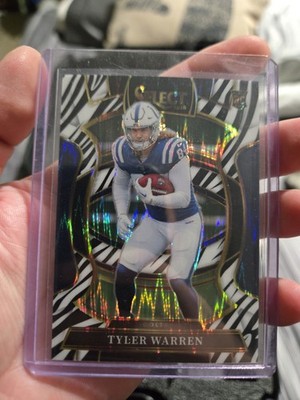 2025 Panini Select Tyler Warren #33 Rookie Card- CASE HIT Zebra