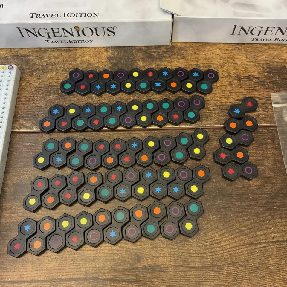 Ingenious Board Game Travel Edition Fantasy Flight Games 2007 Near Complete -3pc - Image 3 of 4