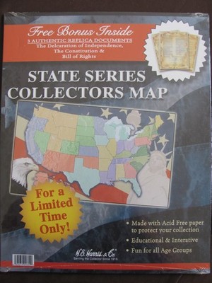State Series Quarters Collector's Map - - Very Good - See condition notes