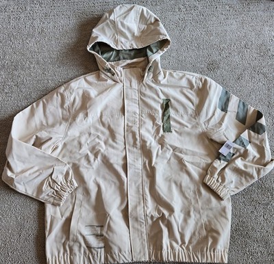 Disney Star Wars Galaxy's Edge BDX Hooded Windbreaker Jacket Adult XL Beige NWT