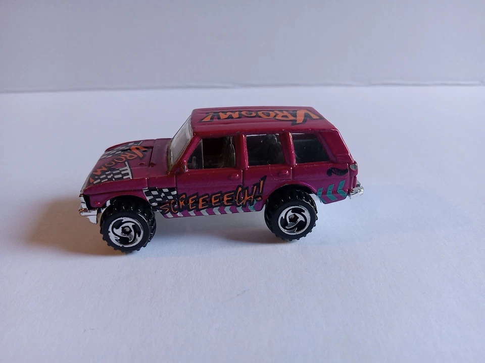 Land Rover Vroom 1989 Hot Wheels! Screeech! Camión diecast Mattel Malasia 1:64 Foto 2 de 4