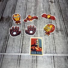 Ironman Sticker Lot Of 7 Water bottle Laptop Marvel Fun Artwork