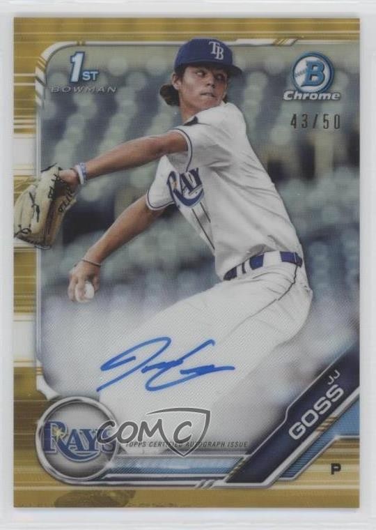 2019 Bowman Draft Chrome Pick Gold Refractor 43/50 JJ Goss #CDA-JJG Auto d1s