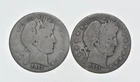 1892-1915 Lot 2 1911-S 1911-S Barber 90% Half Dollars - Coin Collection *993