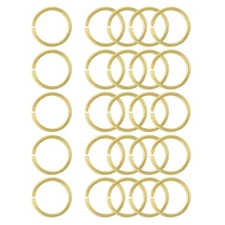 25Pcs Open Jump Rings 15mm/0.59" Brass Jump Ring Connectors 1.5mm Thick O Rings